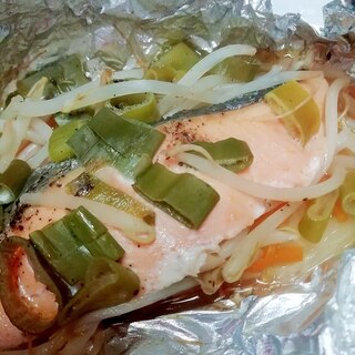 【ホイル料理】甘鮭のネギ焼き